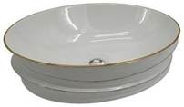 BASSINO Ceramic Wash Basin Countertop Tabletop Bathroom Sink Wash Basin(490x340x150mm)