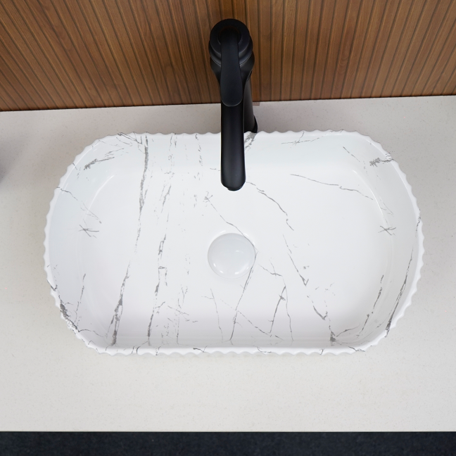 Designer Table Top Basin (20 x 12 x 5 In),BTT-11060