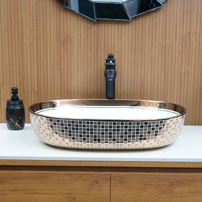 Designer Table Top Basin (24 x 16 x 5 In),BTT-11172