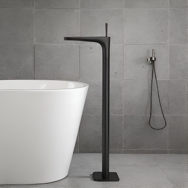 BASSINO Brass Bathroom Sink Wash Basin Mixer Tap Single Handle Hot & Cold Waterfall Lavatory Sink Faucet for Living Room & Bathrooms