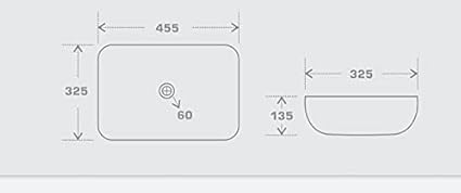 Modern Matte Grey Ceramic Table Top Basin (18x13x5.5 In) BTT-1048-IN