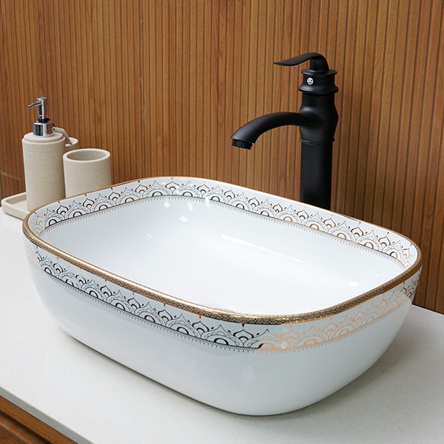 Designer Table Top Basin (18 x 13 x 5 In),BTT-11251