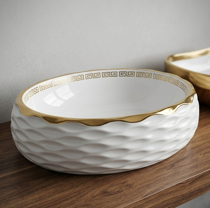 Premium Designer Table top/Counter top Wash Basin/Vessel sink (24x17x6 In) BTT-645