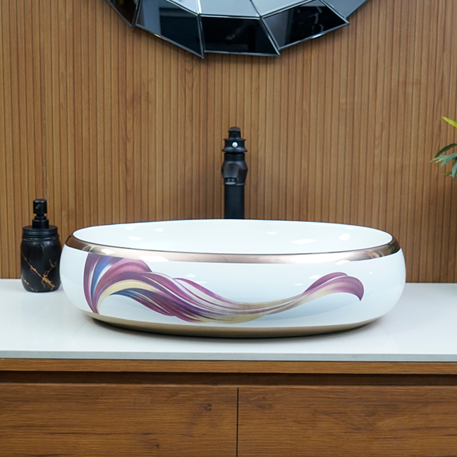 Designer Table Top Basin (24 x 16 x 6 In),BTT-1543