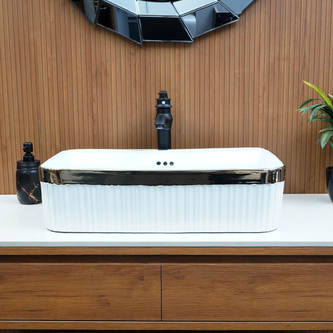 Designer Table Top Basin (24 x 14 x 6 In),BTT-11188