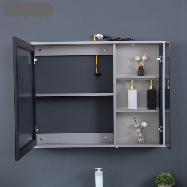 Plywood bathroom vanities and cabinets with led mirror cabinet with ceramic basin 600*470*450