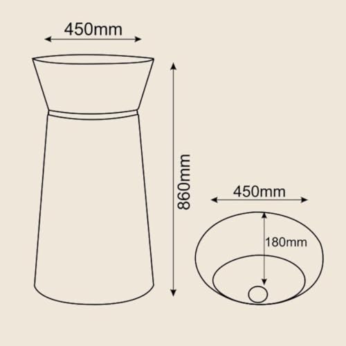 Artificial Stone Pedestal Wash Basin,BPB-614,size-18x18x34 Inch