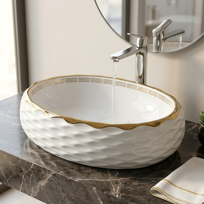 Premium Designer Table top/Counter top Wash Basin/Vessel sink (24x17x6 In) BTT-645