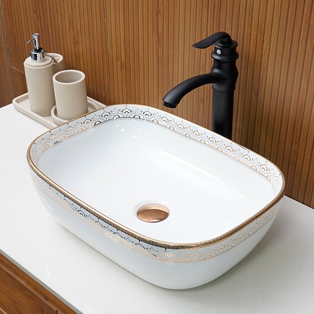 Designer Table Top Basin (18 x 13 x 5 In),BTT-11251