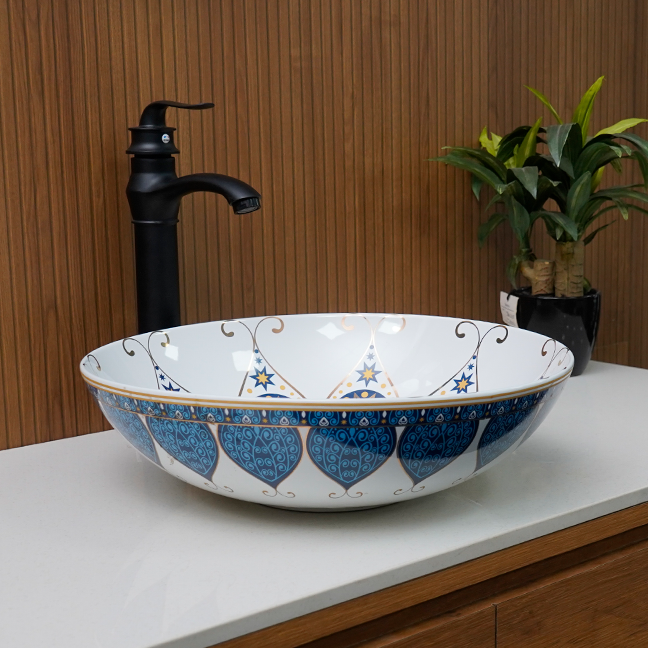 Designer Table Top Basin (16 x 16 x 5 In),BTT-1465