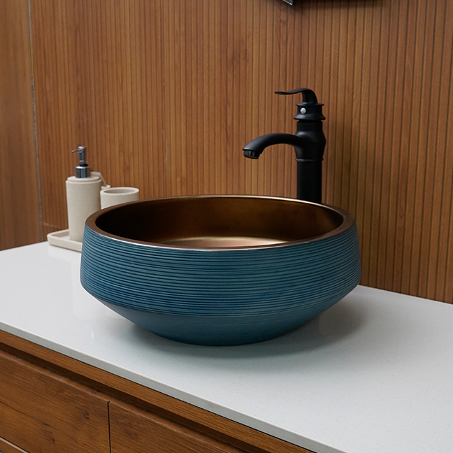 Designer Table Top Basin (16 × 16 × 7 In) BTT-419