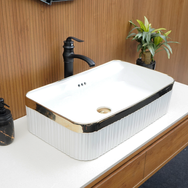 Designer Table Top Basin (24 x 14 x 6 In),BTT-11188
