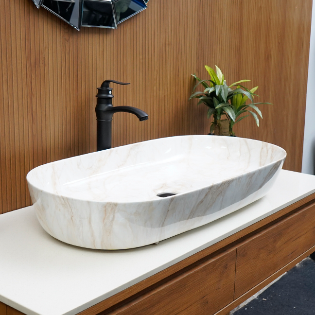Designer Table Top Basin (32 x 16 x 5 In),BTT-11247