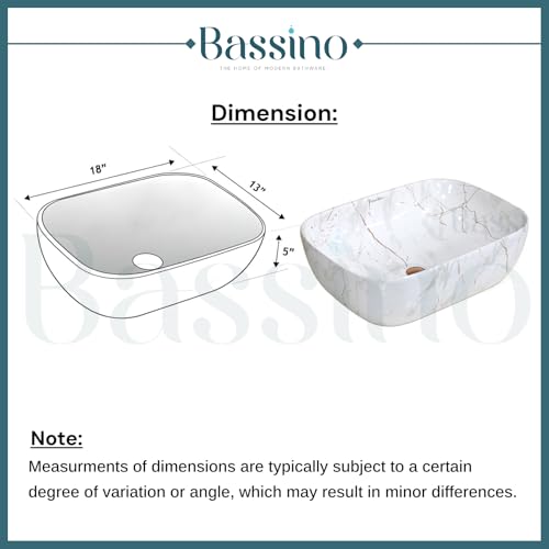 Premium Designer Table top/Counter top Wash Basin/Vessel sink (18x13x5.5 In) BTT-773-IN