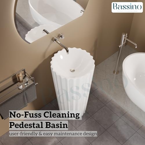 Ceramic Pedestal Wash Basin,BPB-650,size-19x19x33 Inch