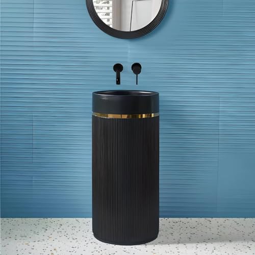 Artificial Stone Pedestal Wash Basin,BPB-613,size-16x16x35 Inch