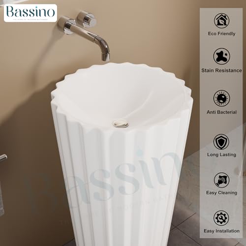 Ceramic Pedestal Wash Basin,BPB-650,size-19x19x33 Inch