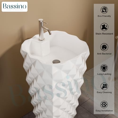 Ceramic Pedestal Wash Basin,BPB-658,size-17x17x32 Inch