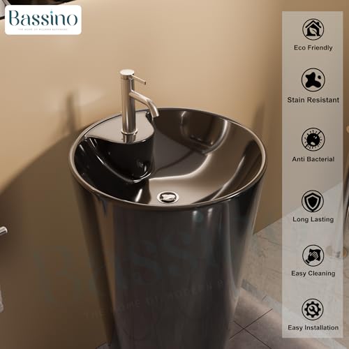 Ceramic Pedestal Wash Basin,BPB-655,size-18x18x32 Inch