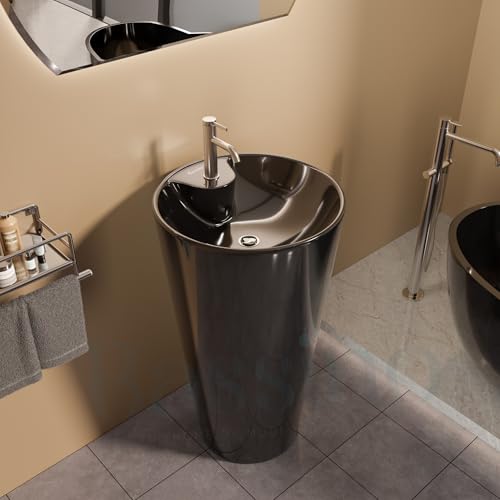 Ceramic Pedestal Wash Basin,BPB-655,size-18x18x32 Inch