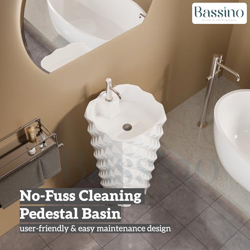 Ceramic Pedestal Wash Basin,BPB-658,size-17x17x32 Inch