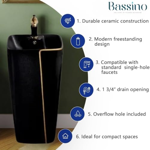 Ceramic Pedestal Wash Basin,BPB-528,size-17x15x34 Inch