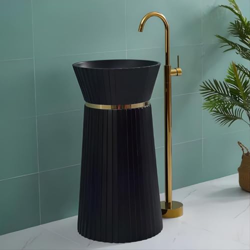 Artificial Stone Pedestal Wash Basin,BPB-614,size-18x18x34 Inch