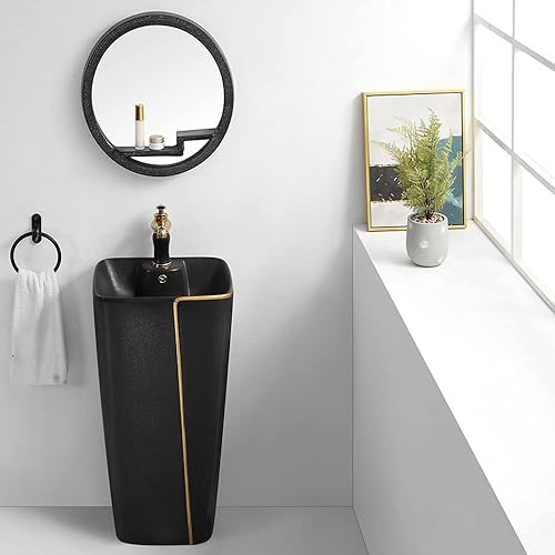 Ceramic Pedestal Wash Basin,BPB-528,size-17x15x34 Inch