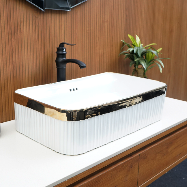 Designer Table Top Basin (24 x 14 x 6 In),BTT-11188
