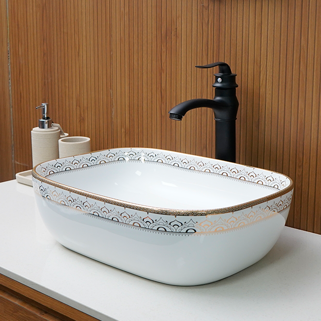 Designer Table Top Basin (18 x 13 x 5 In),BTT-11251
