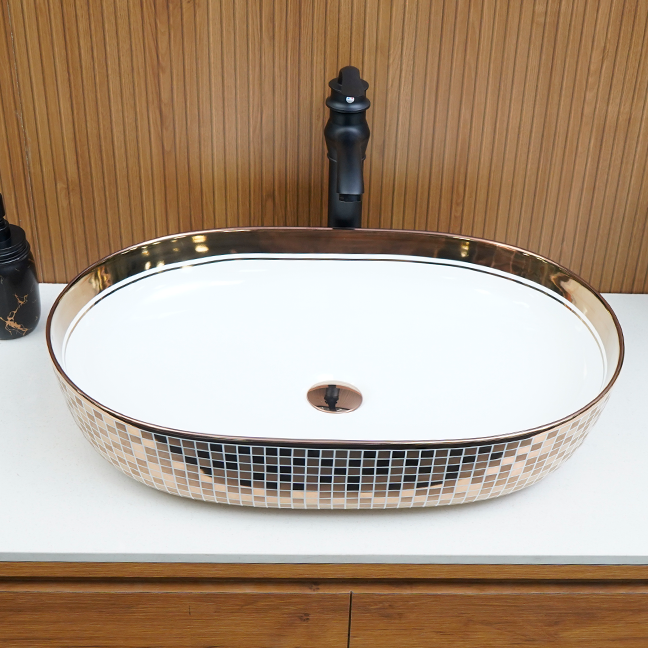 Designer Table Top Basin (24 x 16 x 5 In),BTT-11172