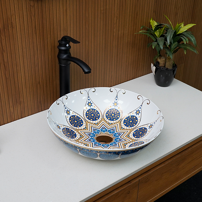 Designer Table Top Basin (16 x 16 x 5 In),BTT-1465