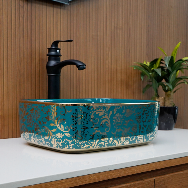 Designer Table Top Basin (16 x 12 x 6 In),BTT-11231-IN