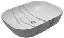 BASSINO Ceramic Wash Basin Countertop Tabletop Bathroom Sink Wash Basin(500x400x140mm)