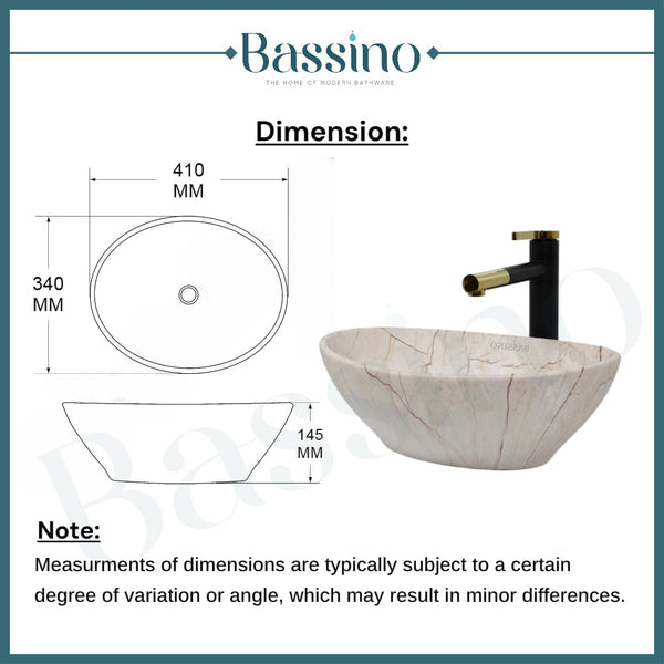 Premium Designer Table top/Counter top Wash Basin (16x13x5.5 In) BTT-1296