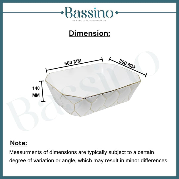 Premium Designer Table top/Counter top Wash Basin/Vessel sink (20x14x6 In) BTT-1313