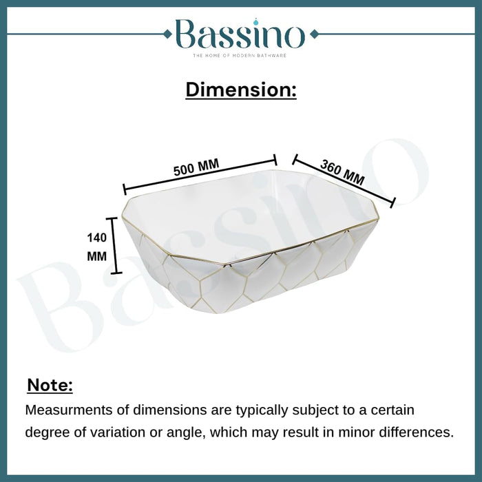 Premium Designer Table top/Counter top Wash Basin/Vessel sink (20x14x6 In) BTT-1313