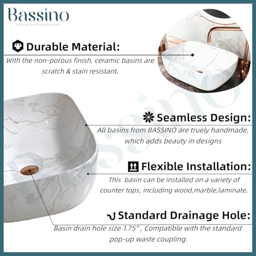 Premium Designer Table top/Counter top Wash Basin/Vessel sink (18x13x5.5 In) BTT-773-IN