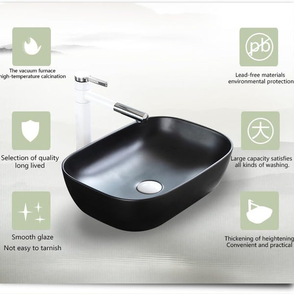 Premium Designer Table top/Counter top Wash Basin/Vessel sink (18x13x5.5 In) BTT-783-IN