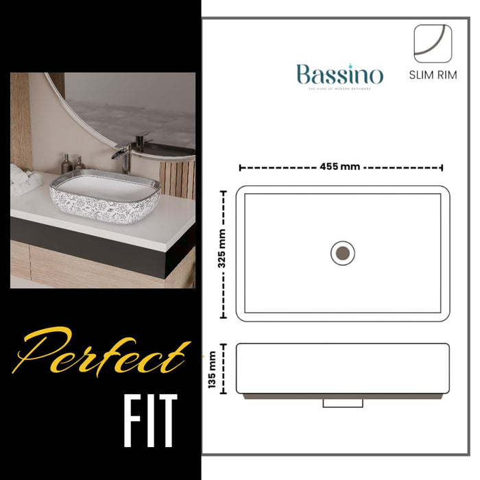 Premium Designer Table top/Counter top Wash Basin/Vessel sink (18x13x5.5 In) BTT-1108