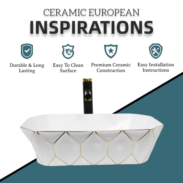 Premium Designer Table top/Counter top Wash Basin/Vessel sink (20x14x6 In) BTT-1313