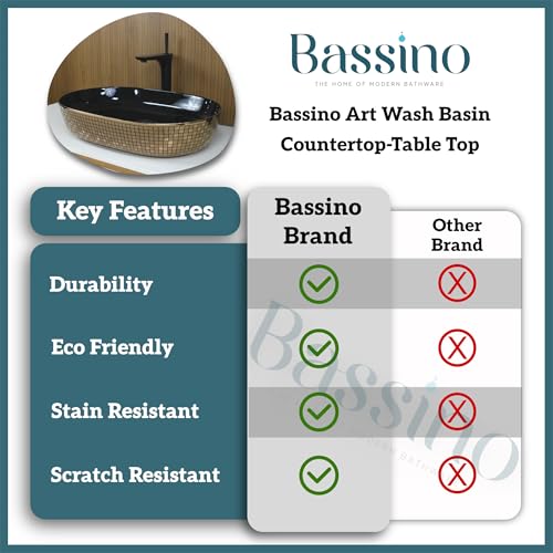 Premium Designer Table Top Wash Basin (24X16X5 In) BTT-917