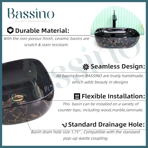 Premium Designer Table top Wash Basin (18x13x5.5 In) BTT-11406-IN