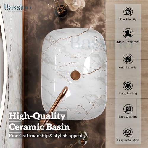 Premium Designer Table top/Counter top Wash Basin/Vessel sink (18x13x5.5 In) BTT-773-IN