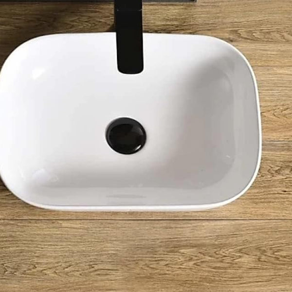 Premium White Table top/Counter top Wash Basin/Vessel sink (18x13x5.5 In) BTT-W52