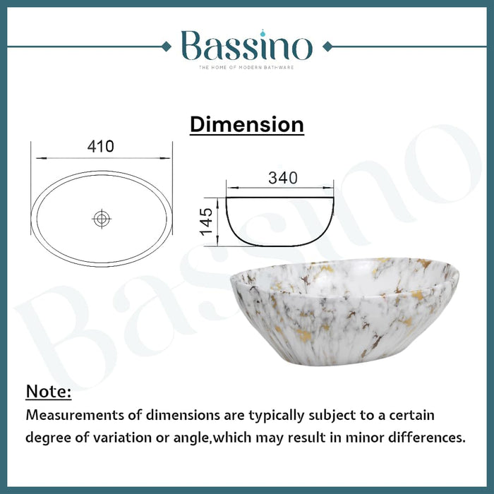 Premium Designer Table top/Counter top Wash Basin (16x13x5.5 In) BTT-1285-IN