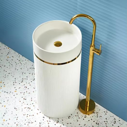 Artificial Stone Pedestal Wash Basin,BPB-612,size-16x16x35 Inch