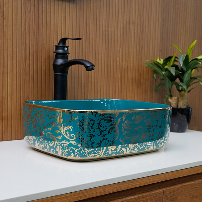 Designer Table Top Basin (16 x 12 x 6 In),BTT-11231-IN