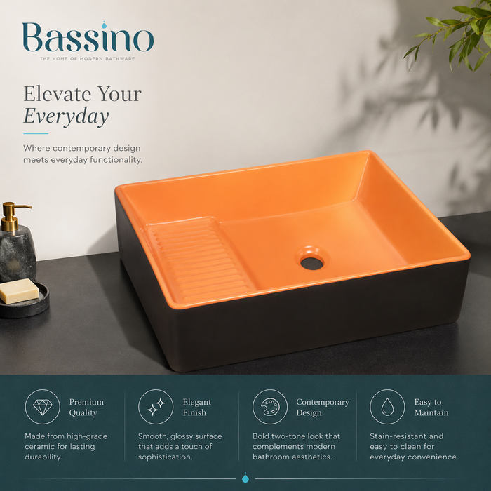 Designer Table Top Basin (20 x 15 x 6 In),BTT-1170