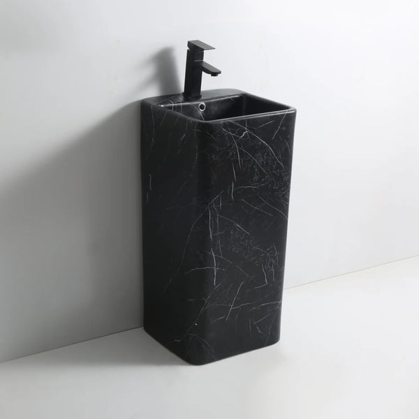Ceramic Pedestal Wash Basin,BPB-576,size-16x16x33 Inch